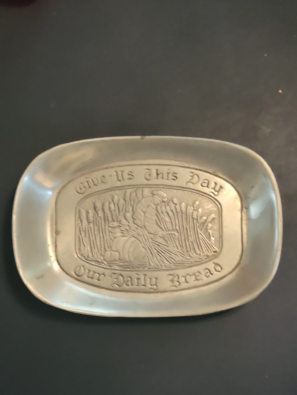 Vintage CC Cantrell Pewter Bread Dish